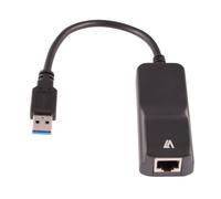 Black Gigabit Ethernet Adapter USB 3.0 A Male to RJ45 Female