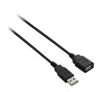 V7 Black USB Extension Cable USB 2.0 A Female to USB 2.0 A Male 1.8m 6ft
