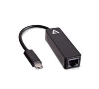 V7 Black USB Video Adapter USB-C Male to RJ45 Male