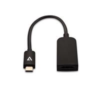 V7 Black USB Video Card USB-C Male to HDMI Female Slim