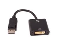 V7 Black Video Adapter DisplayPort Male to DVI-I Female