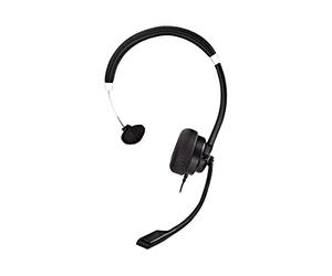 V7 Deluxe Mono Headset, USB, Boom Mic, Adjustable Headband for PC, Mac, Laptop Computer, Chromebook, Black