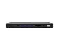 V7 DOCKTB4PT laptop dock/port replicator Wired Thunderbolt 4 Black, Silver