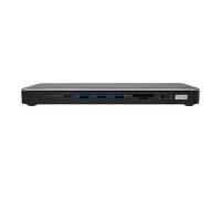 V7 DOCKTB4PT laptop dock/port replicator Wired Thunderbolt 4 Black, Silver