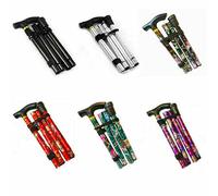 V7® Folding Walking Stick Adjustable Walking Cane Lightweight Collapsible Cane Height Adjust Lightweight Flexible