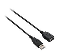 V7 High-Speed USB 2.0 Extension Cable - 10 feet - A Male to A Female for extending the rage of USB device cables (V7N2USB2EXT-10F) - Black