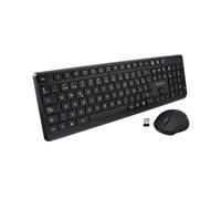 V7 Keyboard and Mouse CKW350ES Black QWERTY Spanish