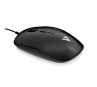 V7 Low Profile USB Optical Mouse - Black