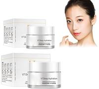 V7 Moisturizing Tone-Up Cream,Korean Moisturizing Tone Up Cream,Moisture Toning Light Cream,V7 Deep Hydration Waterlight Makeup Cream,for All Skin Type Face,Skin Brightening (2 Pcs)