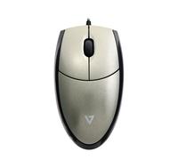 V7 MV3000 Full-Sized USB Optical Mouse with 1000 DPI Sensor, 3-Button Design, Tactile Scroll Wheel, and 1.6m Cable