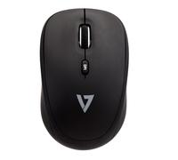 V7 MW100-1E Mouse - Radio Frequency - USB - Optical - 4 Button(s) - 1600 DPI Optical Sensor- Ambidextrous Design- 2.4GHz Nano Receiver-Black - Wireless
