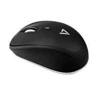 V7 MW100-1E Wireless Optical Mouse with 4 Buttons and Adjustable DPI - Black