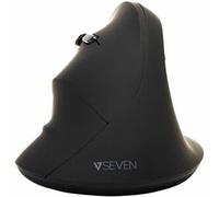 V7 MW400L Left Hand 2.4Ghz Vertical Ergonomic Mouse Black Wireless Connectivity