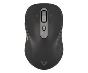 V7 MW600BT Dual Mode Bluetooth 2.4Ghz Fast, Side Scroll Mouse - USB-C Rechargeable - Wireless Connectivity - 2-Bluetooth Channels, 1-2.40 Ghz Channel - 7 Button(s) - Selectable 1000-1600-2400-3200 dpi
