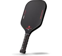 V7 Pro Pickleball Paddle - 3K Raw Carbon Fiber Pickle Ball Paddles with 16mm Polypropylene Core, 3D PulseGrip Handle, - Pickleball Rackets Ideal for All Skill Levels (Black-Red)