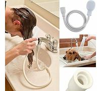 V7® Single Tap Shower Spray Hose Bath Pipe Tub Sink Spray Attachment Head Washing Basin Pet Head Washing Indoors Round Baby Faucet Push Sprinkler