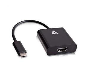 V7 USB-C male to HDMI female Adapter Black 0.1 m USB Type-C HDMI 1.4 Male Female Straight