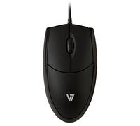 V7 USB LED Optical - Black Mouse - Mouse (Ambidextrous, Optical, USB, 1000 DPI, 95 g, Black)