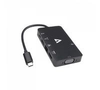 V7 V7UC-U3CRJ45HDVG-BLK USB graphics adapter 3840 x 2160 pixels Black