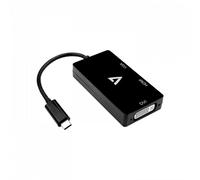 V7 Videoseven USB-C Video Adapter V7UC-VGADVIHDMI-BLK, VGA/HDMI/DVI 3840x2160 Black