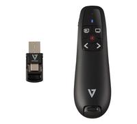 V7 WP500C Wireless Presenter Dual USB-C + USB-A - 2.40 GHz RF - Black