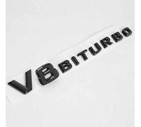 V8 Biturbo Lettering 3D Emblem Logo G63 S63 SL63 CL63 C63 CLS63 AMG (Black)
