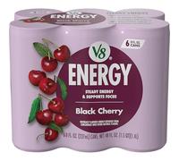 V8 Energy Black Cherry Energy Drink, 8 fl oz Can (6 Pack)