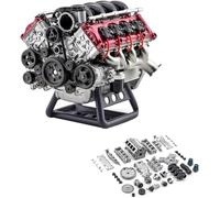 V8 Engine Kit, Mini V8 Engine Kits That Runs, DIY Assembly Engine Model for AX90104 SCX10Ⅱ Capra VS4-10 Pro/Ultra Model Car