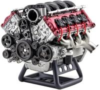 V8 Engine Model Kit, Mini Internal Combustion Dynamic DIY Assembly Toy With Stand for AX90104 SCX10Ⅱ VS4-10 Pro/Ultra Model Car