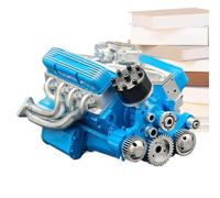 V8 Engine Model Kit, Resin Mechanical Motor, 5.91x4.33x4.13 Inches Decorative Realistic STEM Toy, Educational Engineering Learning Game for Adults, Collectors, Hands-On Assembly