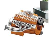 V8 Engine Model - Metal Mechanical Display, Mini Engine, Automotive Learning Toy, Desktop Power Decor | Working V8 Engines Model for Hands On Mechanical Education Demonstration for Students
