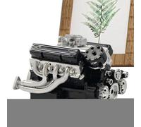 V8 Engine Model, Metal Resin US Style Display Piece Educational Novelty Toy for Class Learning, Desk Decoration, Home, Office, Workshop Collectible