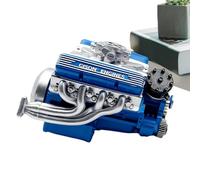 V8 Engine Model,Metal V8 Engine Ornaments | Novelty Toys for Son Teens Class Men Boys Family Friends Youth Girls Learning Daughter