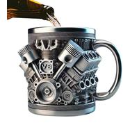 V8 Engine Stainless Steel Cups, 3D Creative Drink Mug, Insulated Beverage Drinkware with Double Wall, for Car Enthusiasts and Racing Fans, Coffee Tea Juice Milk Water