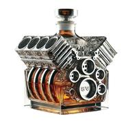 V8 Engine Whiskey Bottle Decanter - Wine Dispenser & Bar Decoration, Resin Car Model for Home Bar, Living Room & Kitchen Display