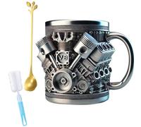 V8 Engines Stainless Steel Cup, 15OZ V8 Engine Coffee Mug, Creative Car Engine Coffee Cup with Insulated Handle, 2025 Novelty Personalized Engines Stainless Steel Coffee Mug (V8)