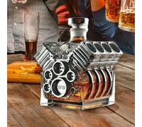 V8 Engines Whisky Bottle Decanter, Motor Whiskey Carafe, Engines Shape Alcohol Canteen Bottle, Creative Wine Decanter Decoration, Car Engine Liquor Whisky Carafe
