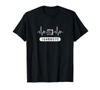 V8 heartbeat design for eight cylinder car fans T-Shirt