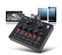 V8-Live Sound Card, USB External V8 Karaoke Recording Mobile Audio Mixer, Audio Live Broadcast KTV Sound Card for Live Broadcast, K Songs, Recording, Voice Chatting