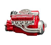 V8 Model Engine Resin - Scale Models, Precision Resin Engine Casting Custom Vehicle Display Kit Collector’s Garage Decor for Car Modeling Use Sculpture (Red)