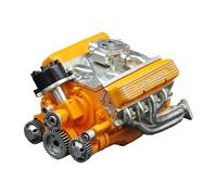 V8 Model Engine Resin - Scale Models, Precision Resin Engine Casting Custom Vehicle Display Kit Collector’s Garage Decor for Car Modeling Use Sculpture (Yellow)