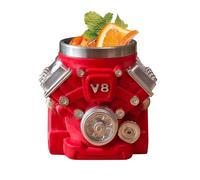 V8 Motor Coffee Mug - Retro Tea Drinkware - Novelty Drinking Cup - For Car Enthusiasts, Mechanics, Engineers, Dads, Men, Friends, Birthday, Holiday, Christmas, Garage, Juice, Drinks