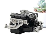 V8 Motor Model Kit for Adults, Mechanical Resin Motor Kit | Decorative STEM Toys for Adults and Children Playroom Living Room