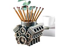 V8 Pen Holder - Engine Block Title Organizer, Engine Desk Organizer | Car Engine Door, Pen Holder with Multifunctional Novelty Office, Organize