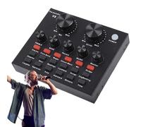 V8 Sound Card, Live Broadcast Sound Card, Sound Effect Machine - Audio Interface Soundboard, Podcast Production, Studio Equipment for Live Broadcast and Karaoke