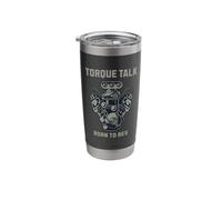 V8 Torque Talk Cars Racing Engine 8 Cylinders Born to Rev Stainless Steel Insulated Tumbler