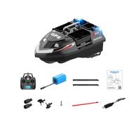 V802PRO RC Bait Boat, High-Efficiency 500M Distance RC Fishing Boat with GPS Positioning, 4 Compartments, 3KG Large Capacity, Led Night Light, Ideal for Fishing Lovers