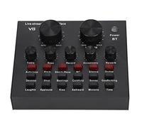 V8II Live Sound CardUSB External Broadcast Voice Changing Card18 Special Sounds with Effects Portable Mixerfor Headset Microphone Mobile Phone Computer Live Recording
