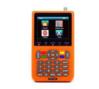 V9 Finder Digital Satellite Finder 3.5 Inch LCD Satellite Finder Digital Satellite Signal Finder Meter Satellite Meter Easy to Locate(Orange)