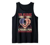 Va Nurse Americas Heros Merica US Flag Patriot Veterans Day Tank Top